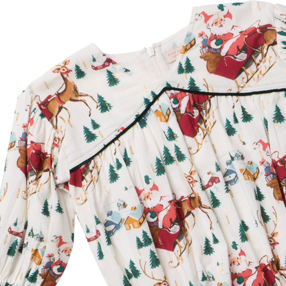 Pink Chicken Baby Girls Wynne Bubble- Santa's Sleigh - Persnickety Shop