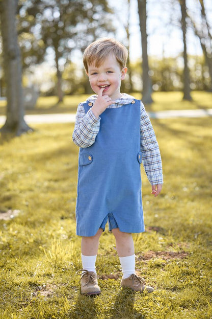 Little English Peter Pan Shirt - Clarkson Plaid