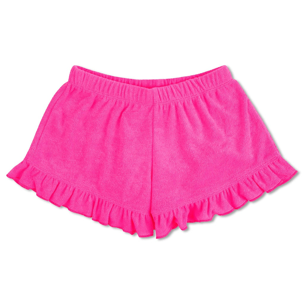 Iscream Hot Pink Terry Ruffled Shorts - Persnickety Shop