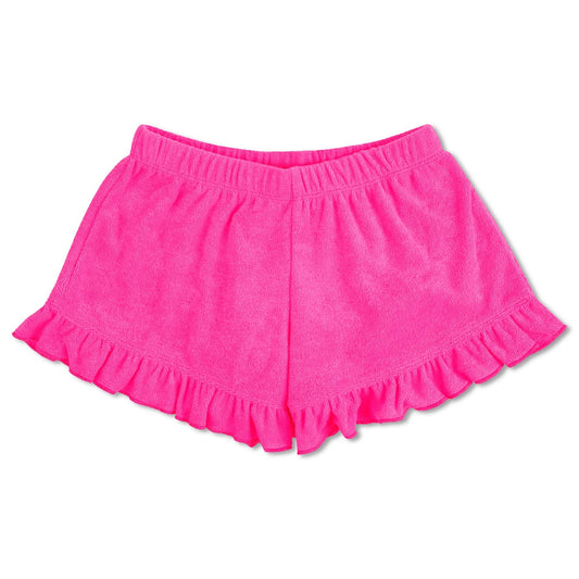 Iscream Hot Pink Terry Ruffled Shorts - Persnickety Shop