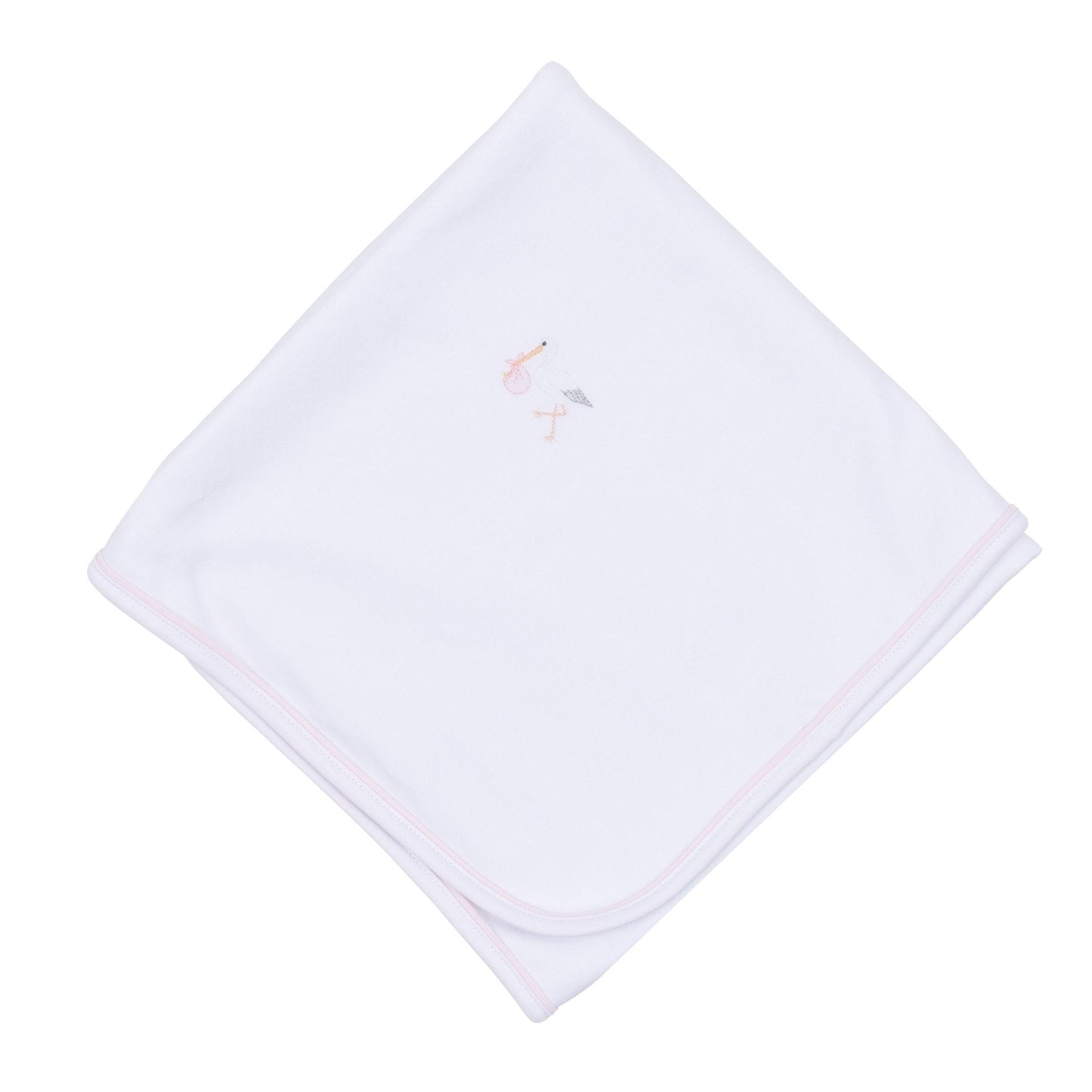 Magnolia Baby Vintage Stork Receiving Blanket - Pink - Persnickety Shop