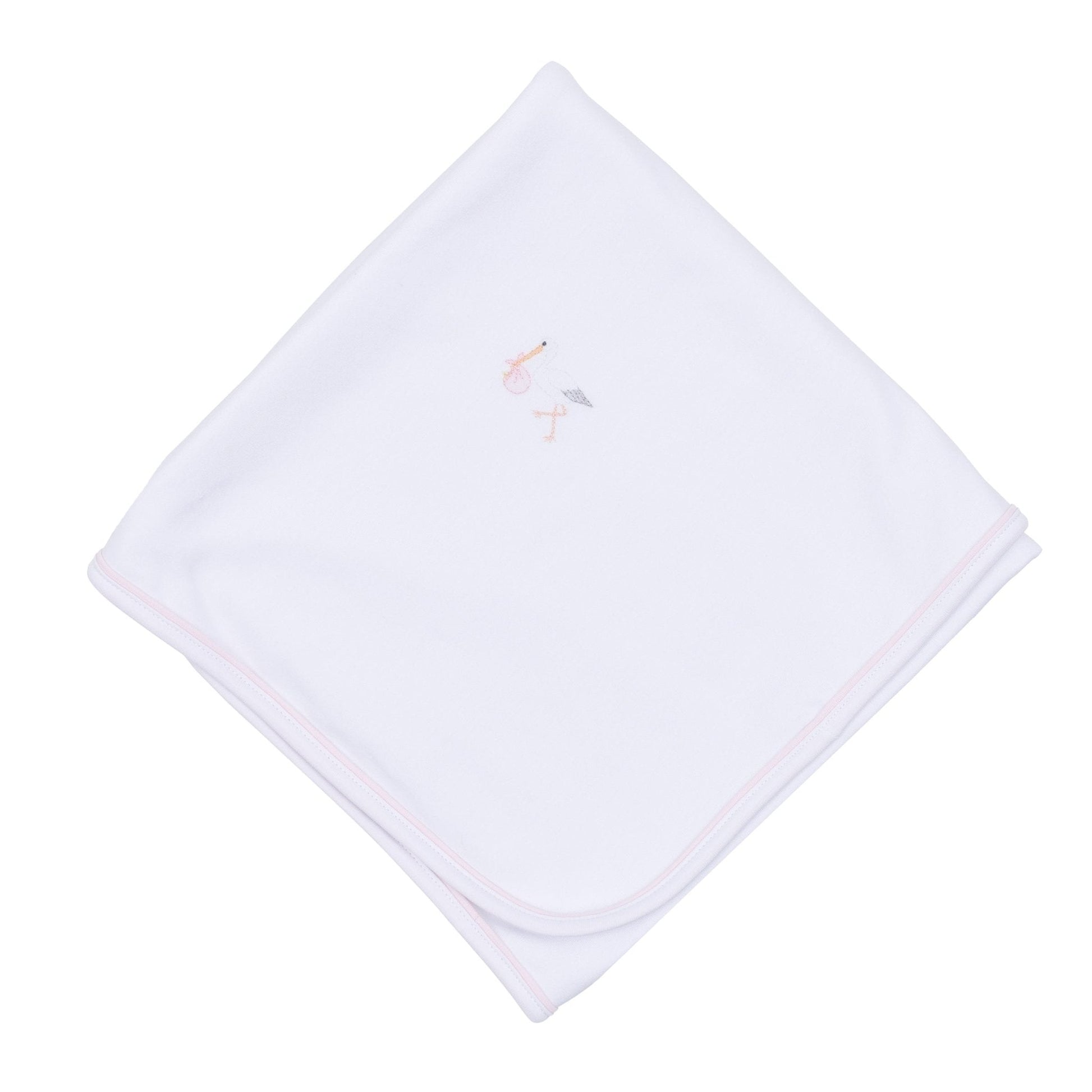 Magnolia Baby Vintage Stork Receiving Blanket - Pink - Persnickety Shop