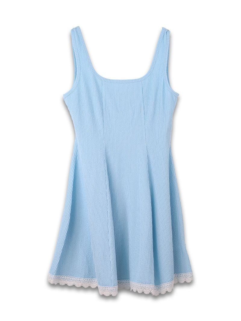 Simply Southern Girls Corded Tank Dress Tidal Blue - Persnickety Shop
