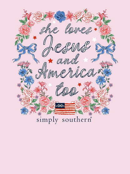 Simply Southern Girls Jesus Patriotic T-Shirt - Persnickety Shop
