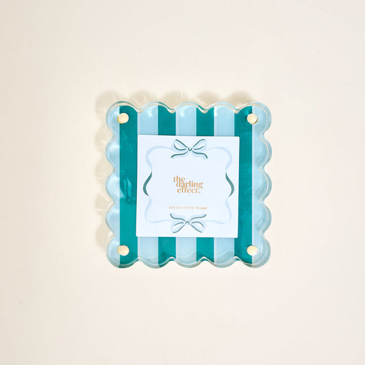 Sicily Stripes Teal Little Moments Acrylic Picture Frame - Persnickety Shop