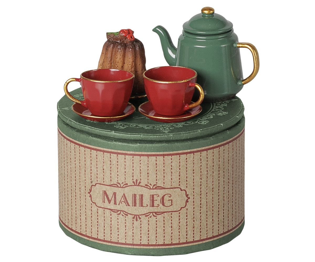 PREORDER Maileg NEW Christmas tea party, Mouse - Red/Green