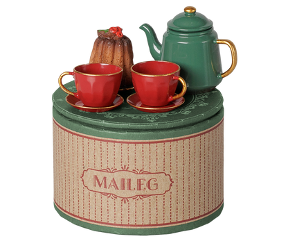 PREORDER Maileg NEW Christmas tea party, Mouse - Red/Green