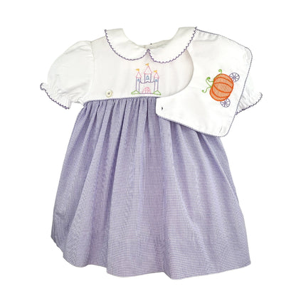 Petit Ami CONVERTIBLE FAIRYTALE DRESS WITH REMOVABLE PUMPKIN BIB