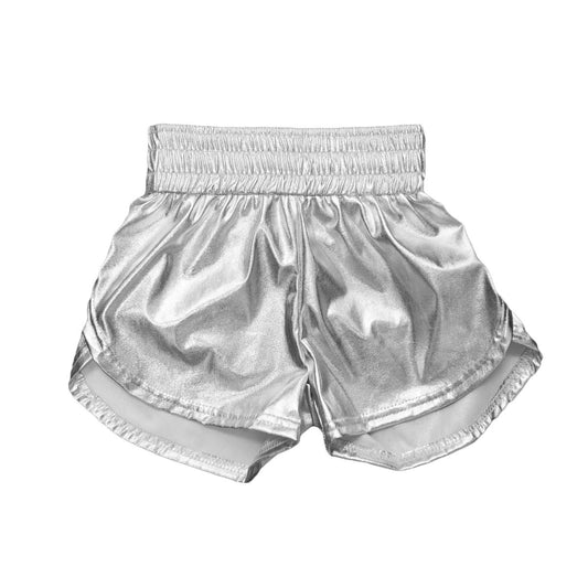 Belle Cher Silver Metallic Shorts - Persnickety Shop