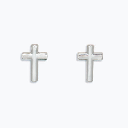 Earrings-Classic Silver Crosses