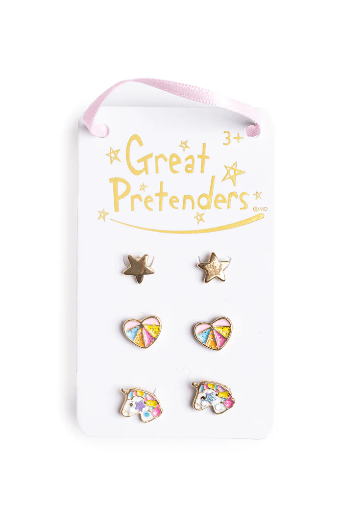 Boutique Cheerful Studded Earrings, 3 Sets - Persnickety Shop