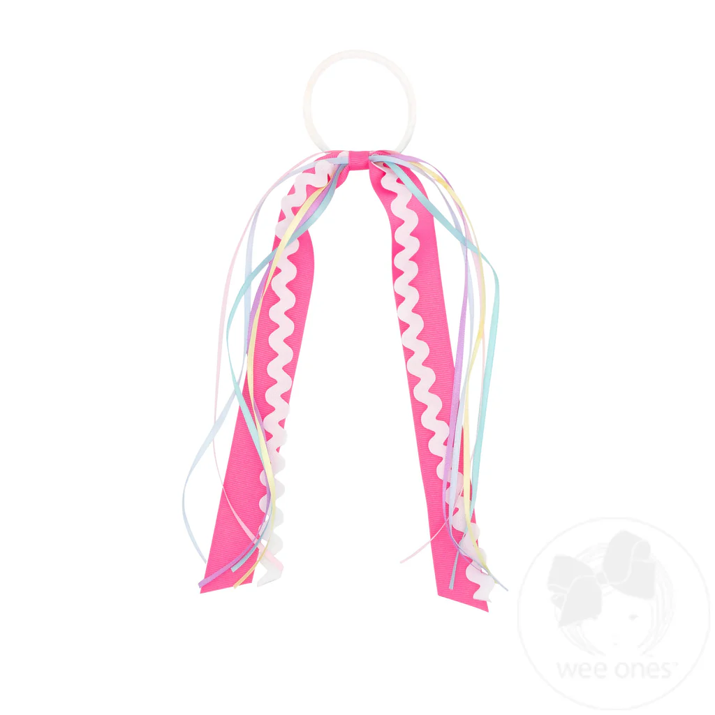 Wee Ones Ric-Rac with Grosgrain and Satin Streamers on a Pony - Persnickety Shop