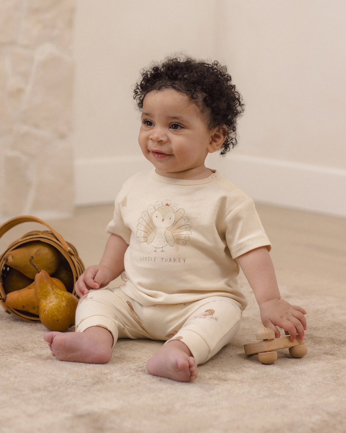 Quincy Mae BOXY TEE LITTLE TURKEY
