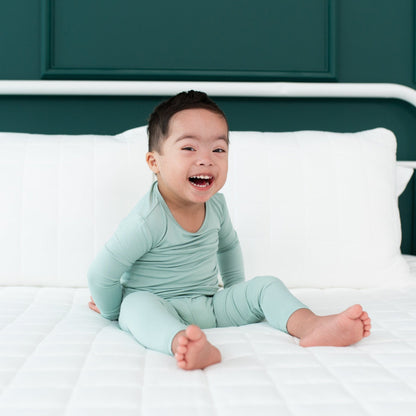Kyte Long Sleeve Pajamas in Sage - Persnickety Shop
