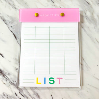 Grocery List Acrylic Notepad