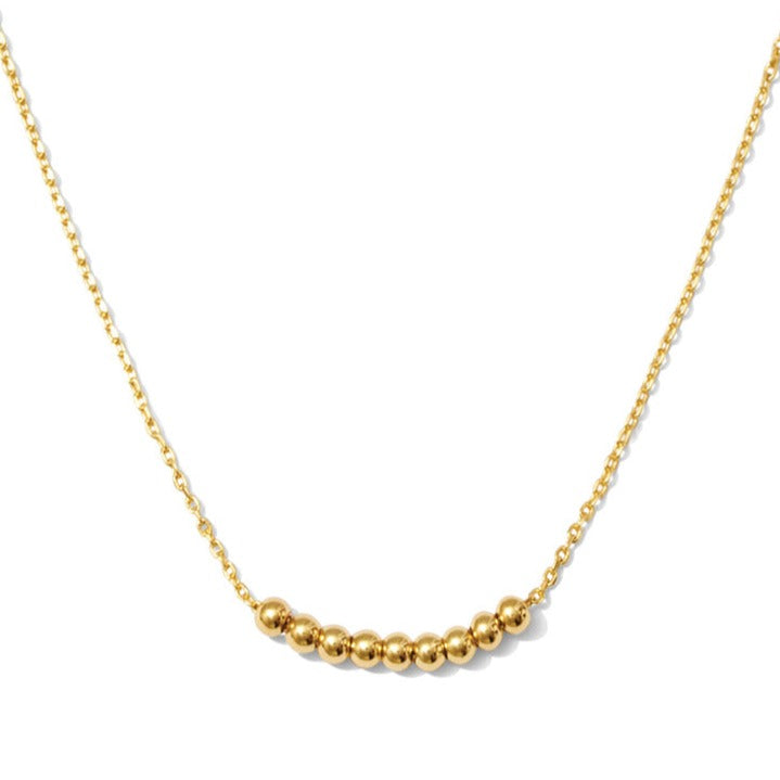 Gold Simple Bead Necklace - Persnickety Shop