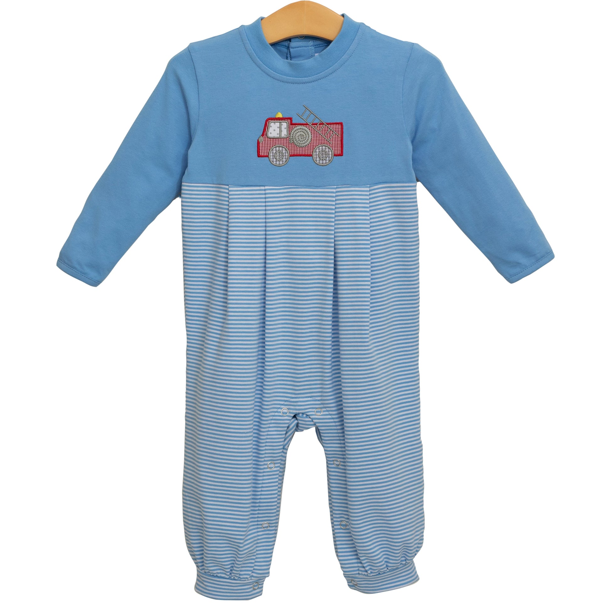TROTTER STREET KIDS FIRETRUCK ROMPER - Persnickety Shop