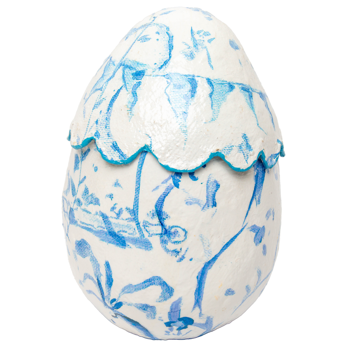 The Round Top Collection Chinoiserie Blue Scallop Egg - Persnickety Shop