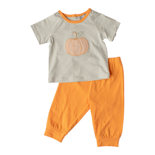 Three Sisters Pumpkin Applique Jogger Set