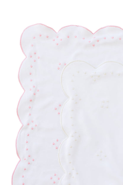 The Proper Peony Pink Scalloped Receiving Blanket - Persnickety Shop