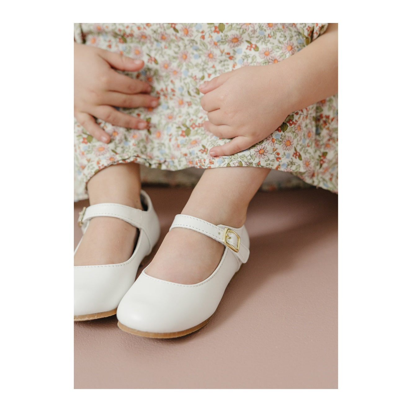 L'Amour Rebecca Dressy Flat Pearlized White - Persnickety Shop