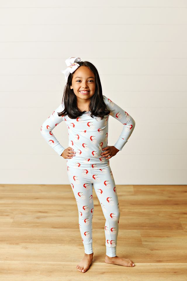 Swoon – Blue Santa Butterknit Pajama - Persnickety Shop