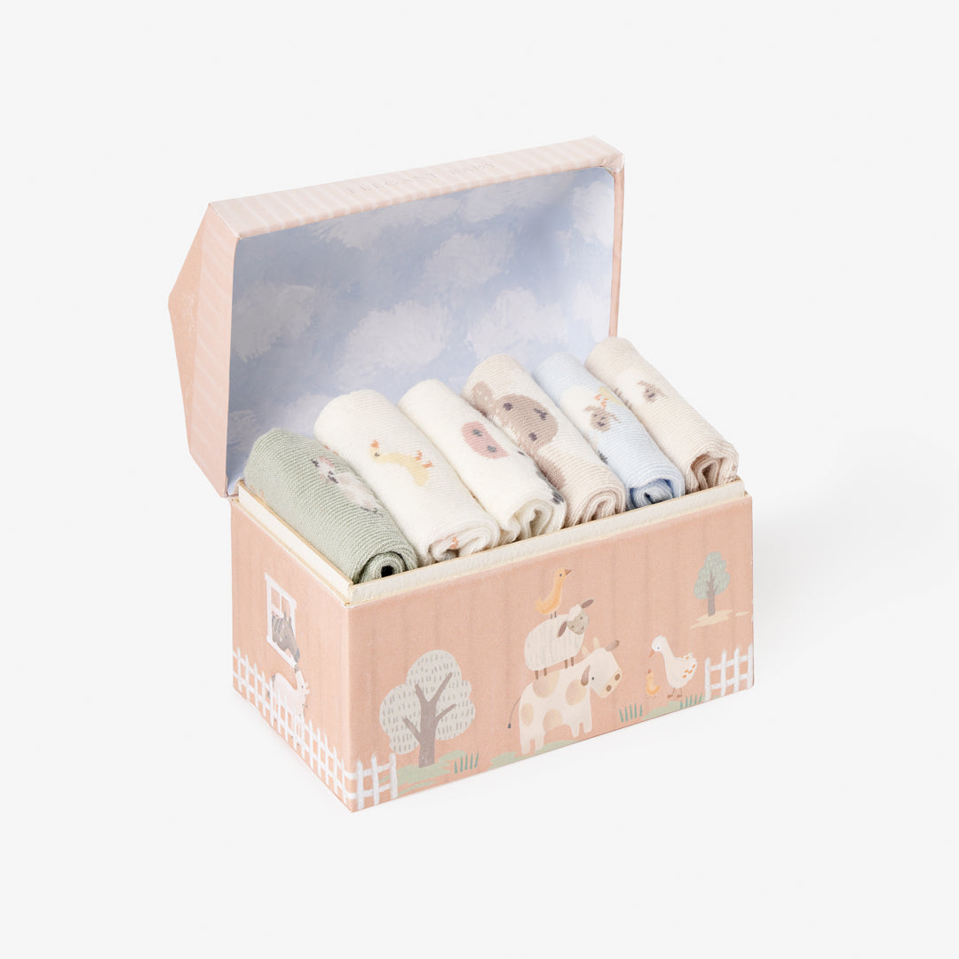 Elegant Baby- ON THE FARM NON SLIP BABY SOCKS 6PK