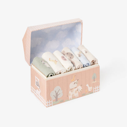 Elegant Baby- ON THE FARM NON SLIP BABY SOCKS 6PK