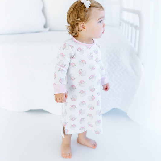 Magnolia Baby Santa Baby Long Sleeve Nightdress - Pink - Persnickety Shop