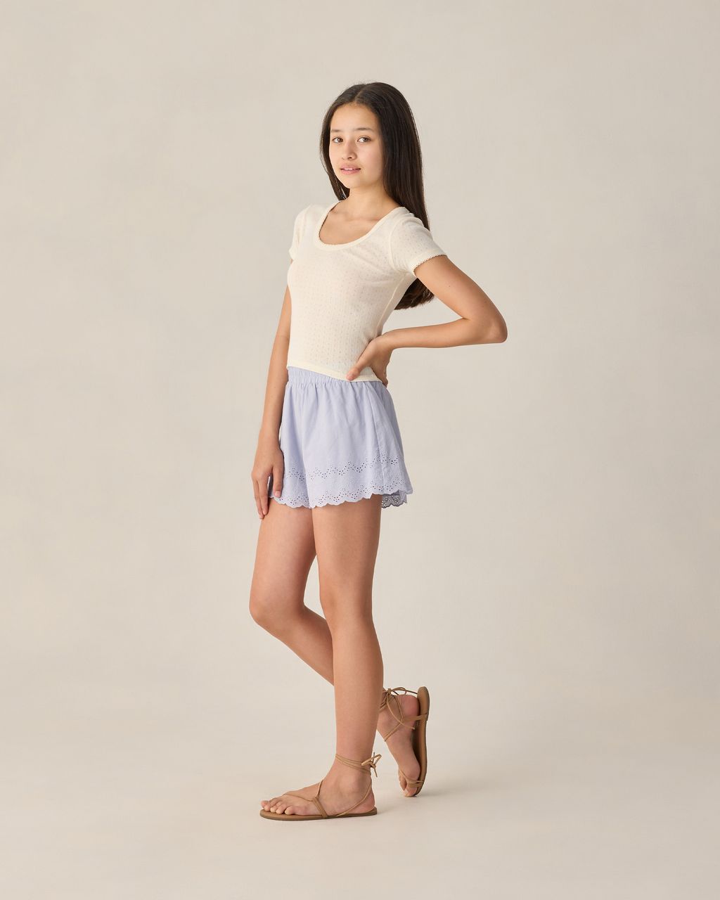 TEEN REMI SHORTS PERIWINKLE - Persnickety Shop