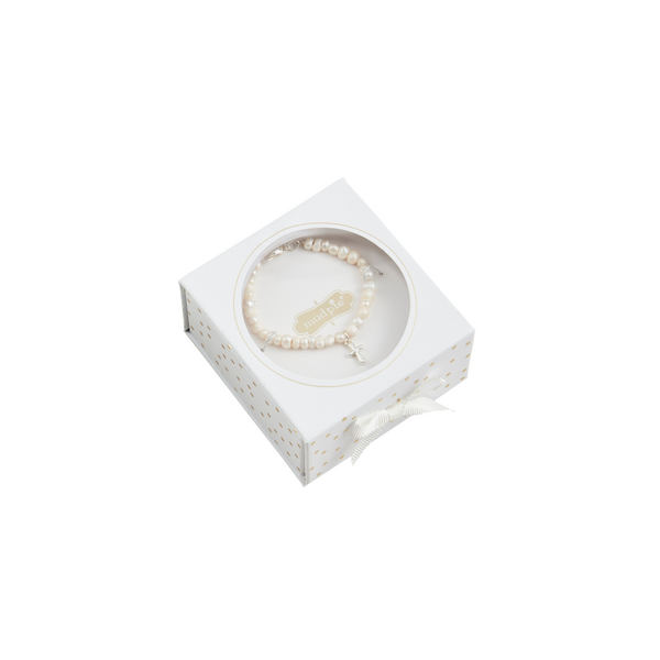 SILVER BOXED CROSS BRACELET - Persnickety Shop