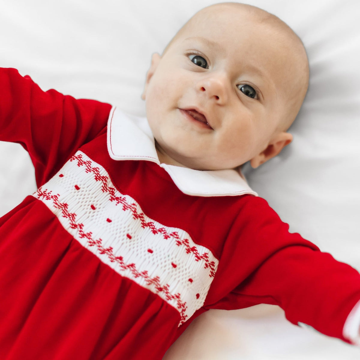MAGNOLIA BABY Miles Smocked Footie