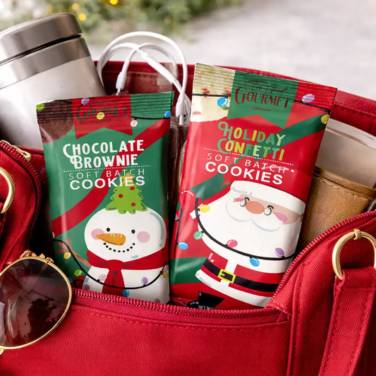 Too Good Gourmet Sant & Snowman Character Cookies- Individually Wrapped
