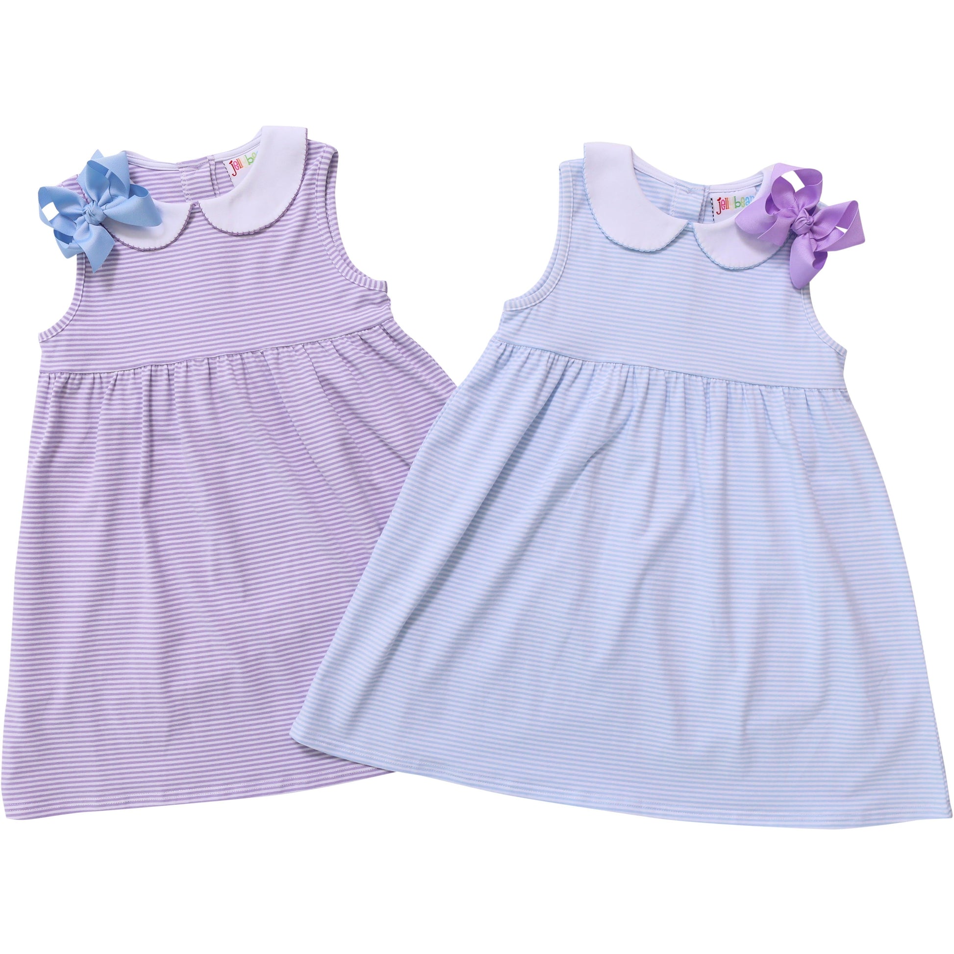 Jellybean Charlotte Sleeveless Dress- Lavender Stripe - Persnickety Shop