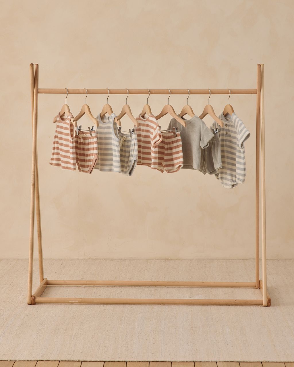 Terry Tank + Short Set || Latte Stripe - Persnickety Shop