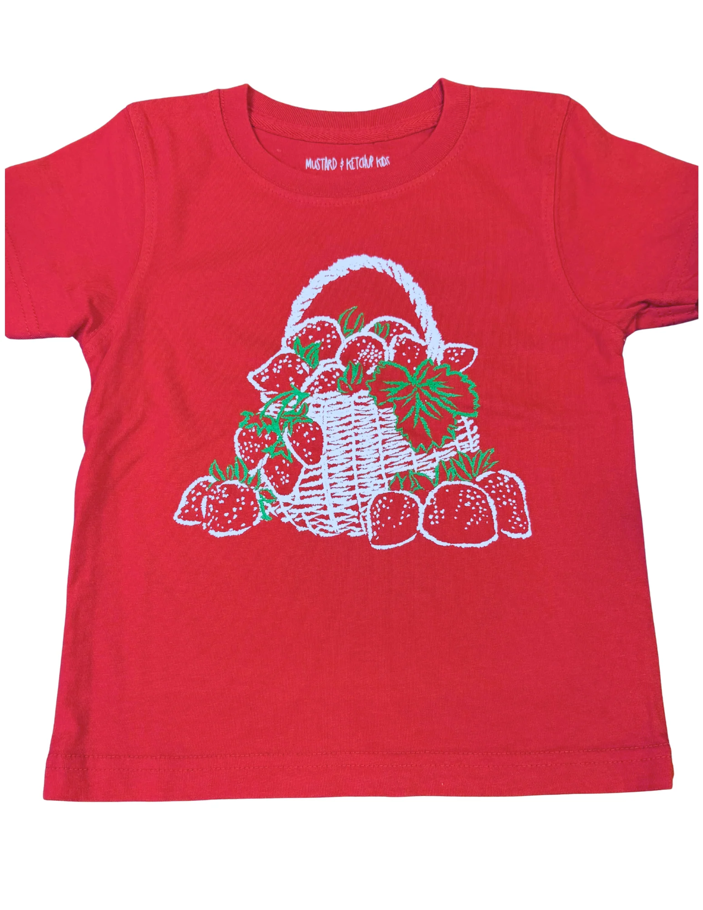 Short-Sleeve Red Strawberry Basket T-Shirt - Persnickety Shop