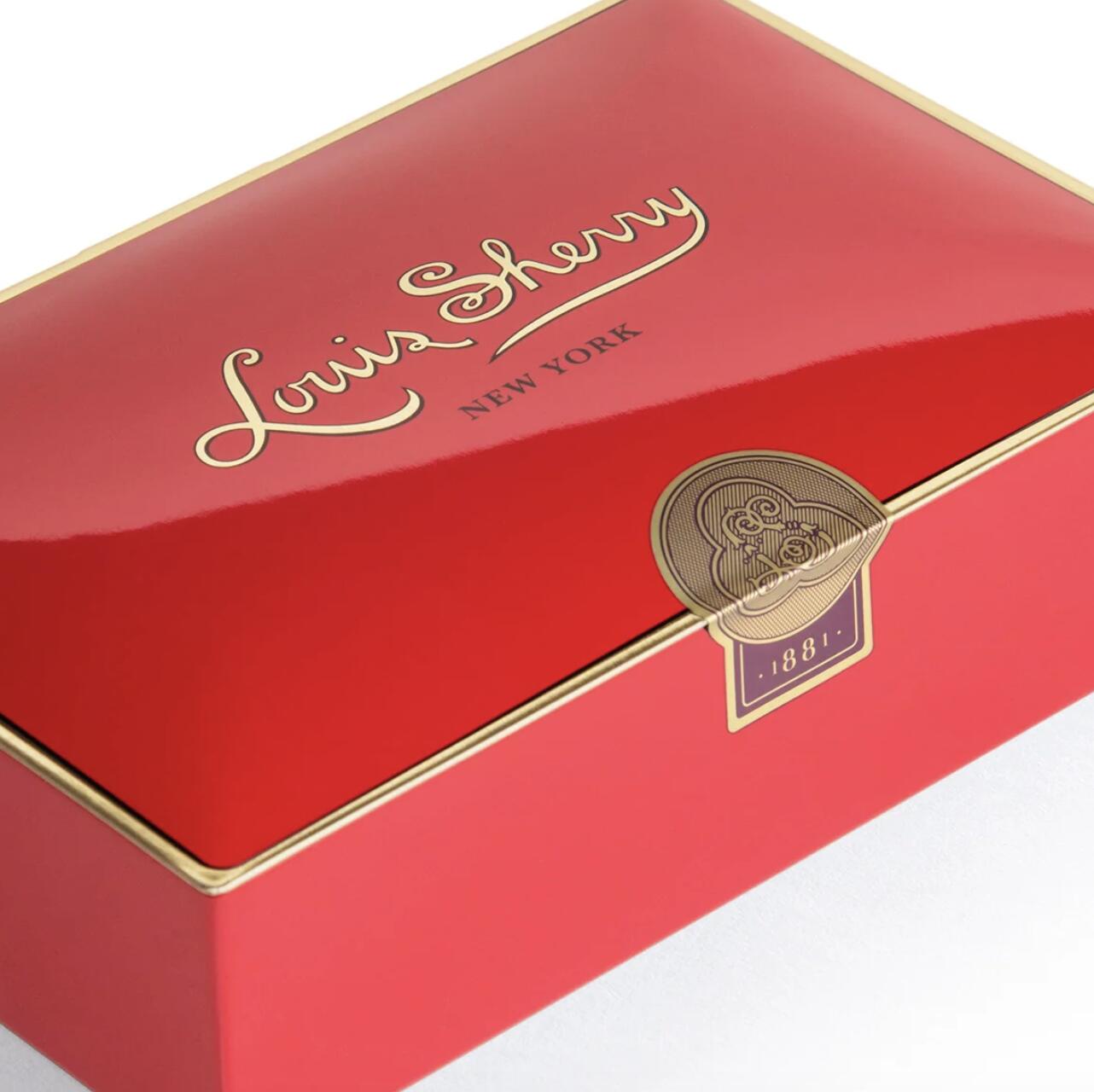 PREORDER Louis Sherry 12-Piece Box of Chocolate Truffle- Vreeland Red - Persnickety Shop