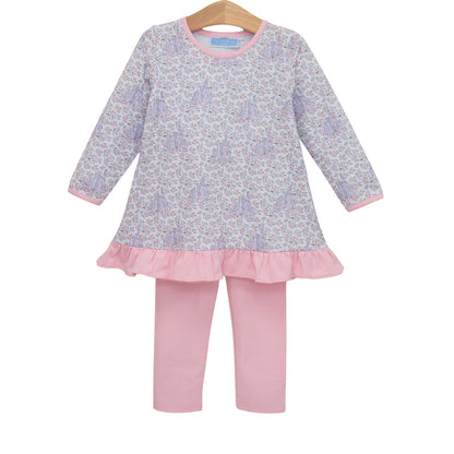 Trotter Street Kids Girl Hidden Castle Pant Set