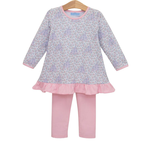 Trotter Street Kids Girl Hidden Castle Pant Set