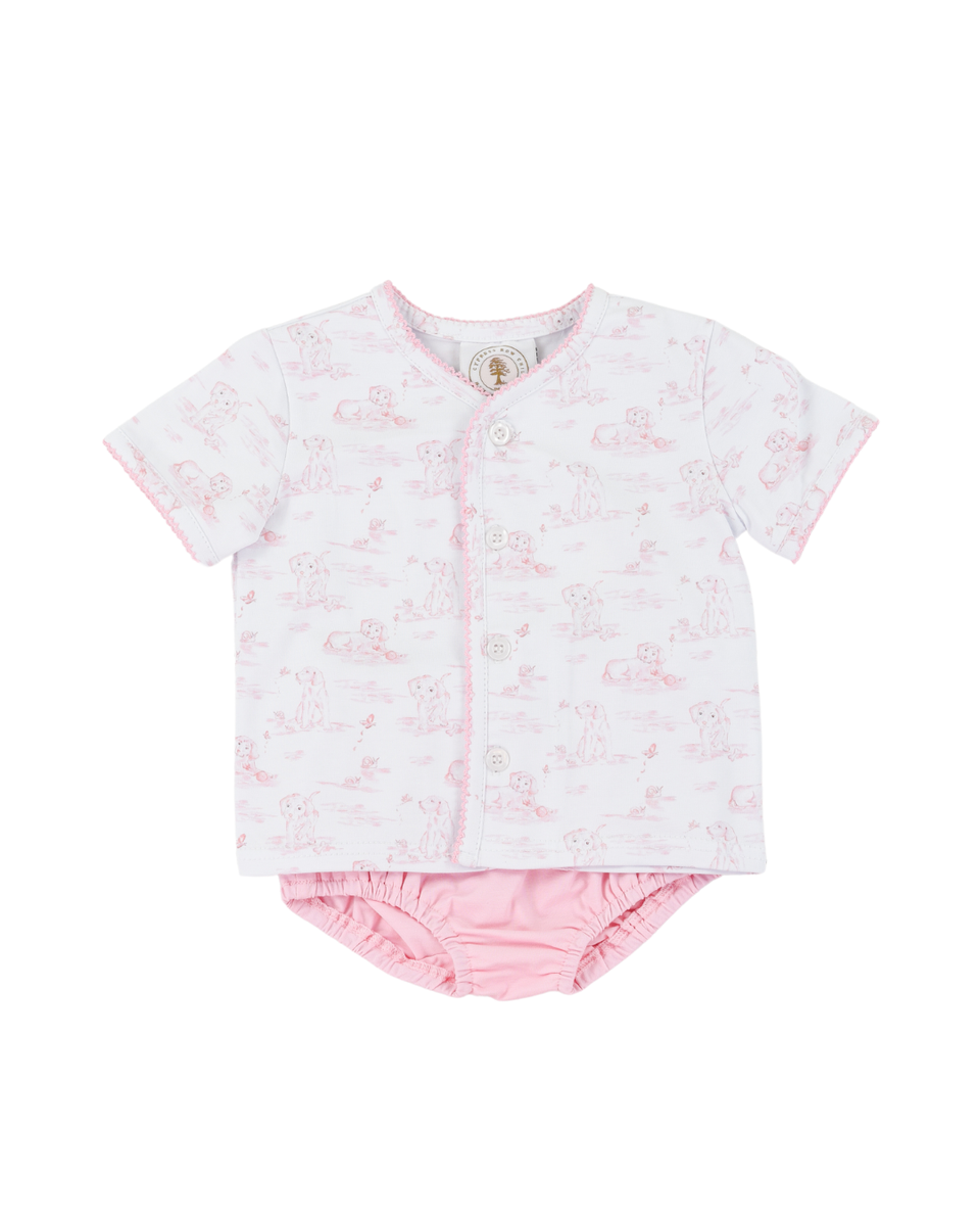 Cypress Row Snips and Snails Pink Little Layette Set- Newborn - Persnickety Shop