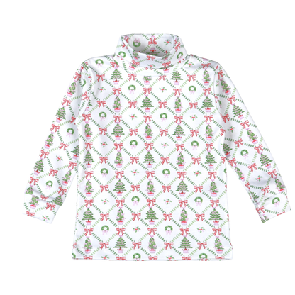 Baby Loren Christmas Trees Pima turtleneck