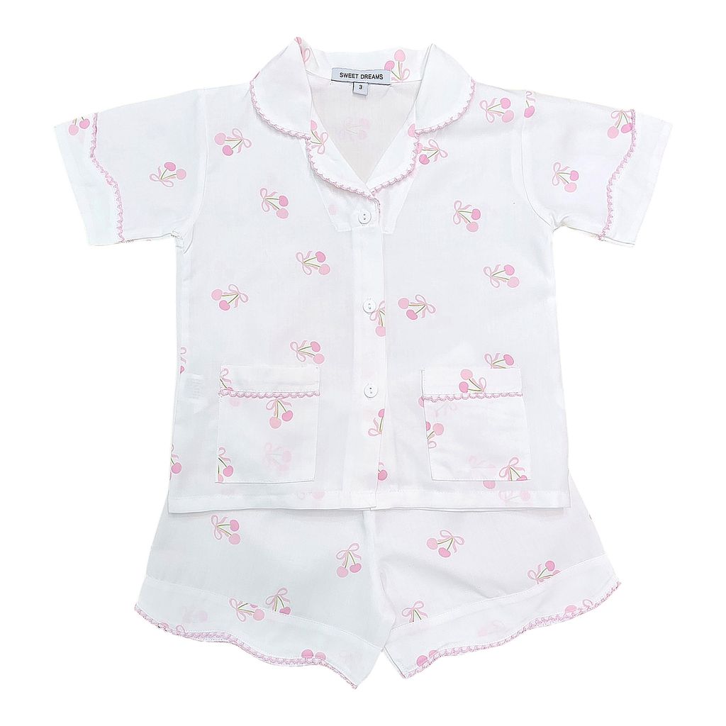 Sweet Dreams Girls Cherry Print PJs - Persnickety Shop