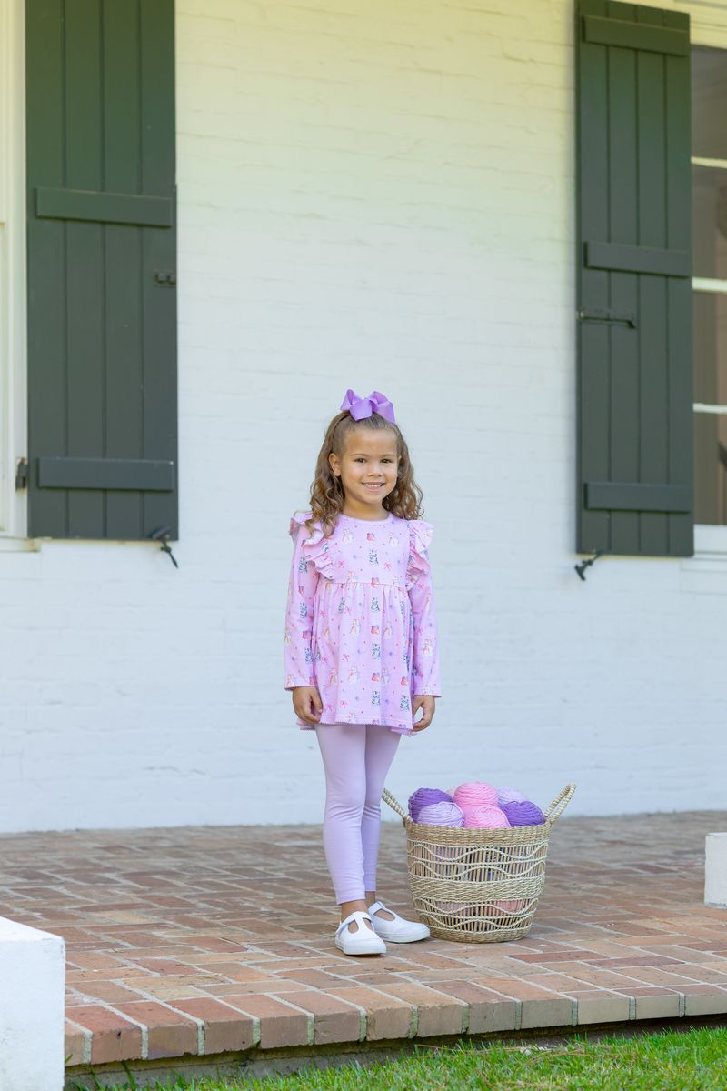 Trotter Street Kids Girl Fluffy Friends Pant Set