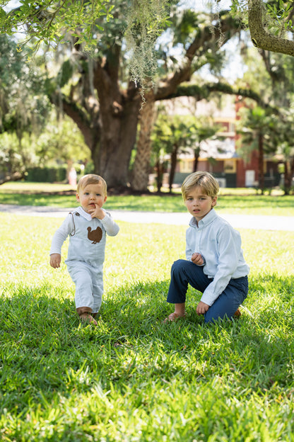 SALTWATER BOYS CARTER OXFORD SHIRT LIGHT BLUE CHECK