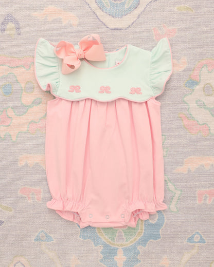Jellybean Girl French Knot Bow Scallop Bubble - Persnickety Shop