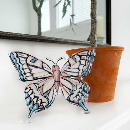 Lauren Dunn NEUTRAL BUTTERFLY ACRYLIC BLOCK - Persnickety Shop