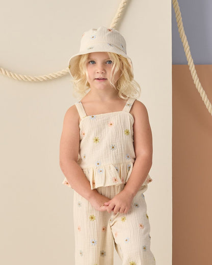 BUCKET HAT EMBROIDERED DAISIES - Persnickety Shop