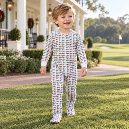 Lila and Hayes Parker Zipper Pajama - Christmas at the Club