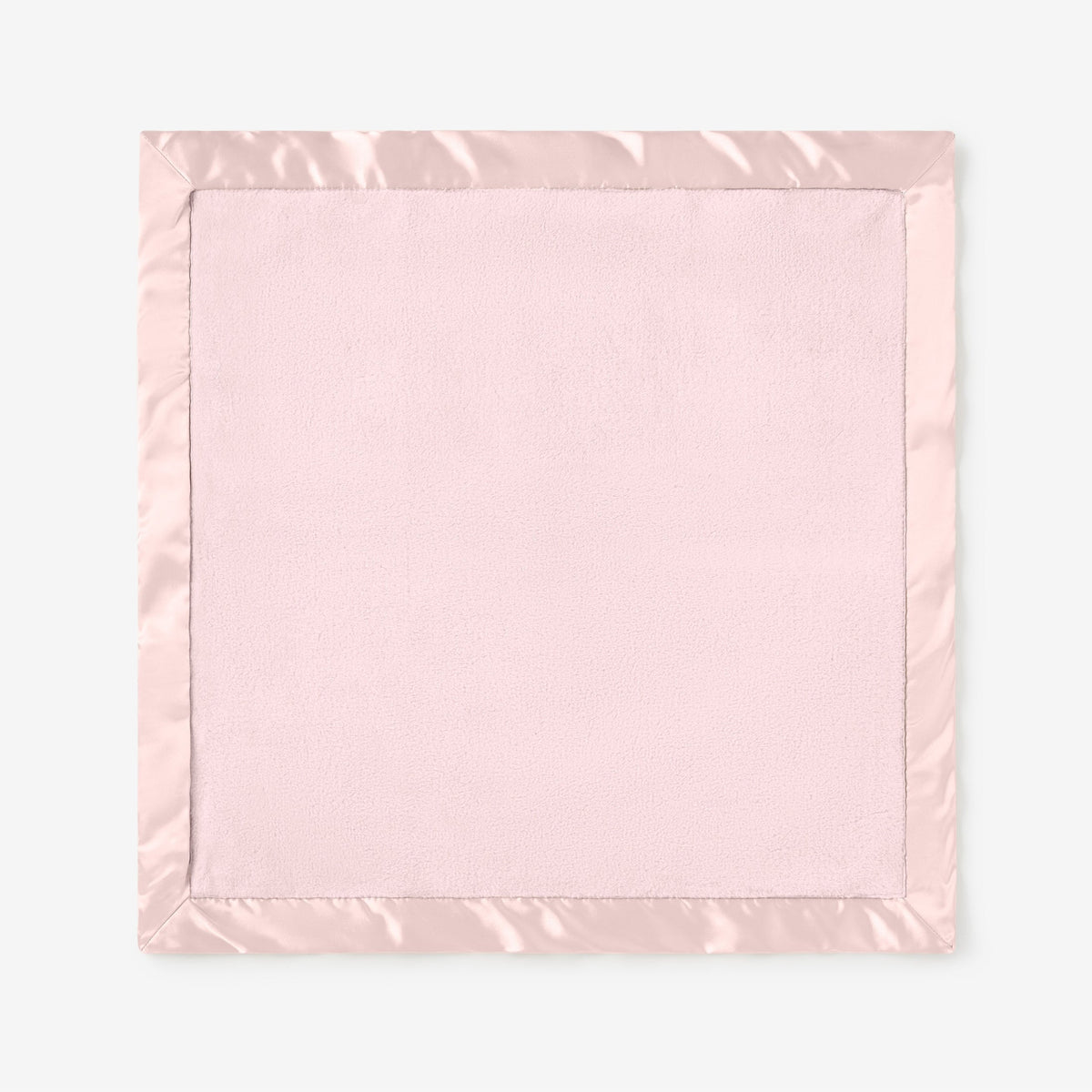 Elegant Baby - PALE PINK SATIN TRIM FLANNEL FLEECE BABY SECURITY BLANKET
