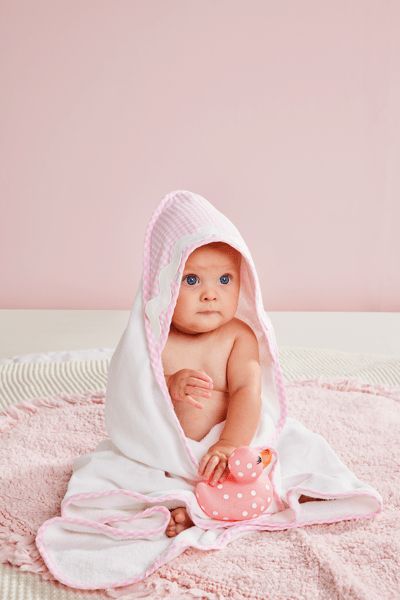 Pink Ric-Rac Hooded Towel - Persnickety Shop